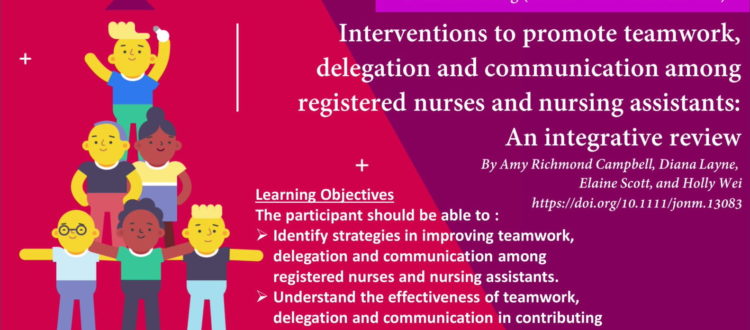 Interventions to promote teamwork, delegation, and communication among registered nurses and nursing assistants: an integrative review