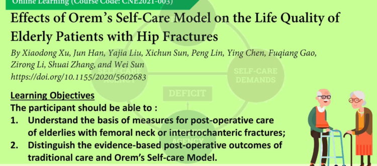 Effects of Orem's Self-Care Model on the Life Quality of Elderly Patients with Hip Fractures