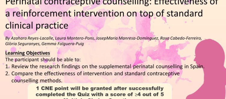 Perinatal contraceptive counselling: Effectiveness of a reinforcement intervention on top of standard clinical practice
